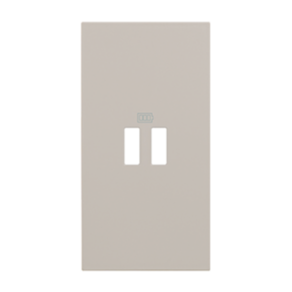 Covers for 2-module USB chargers. For items K4285C2, K4286C2, K4287C3