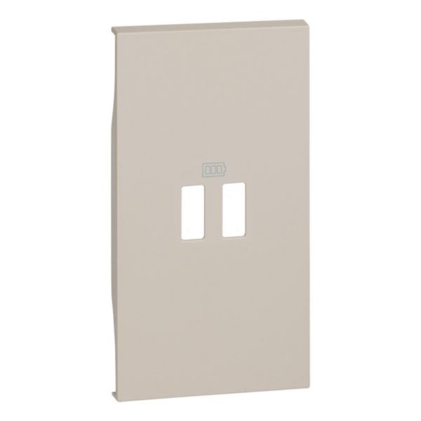 Covers for 2-module USB chargers. For items K4285C2, K4286C2, K4287C3