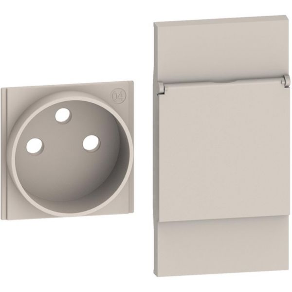 Covers with flap + top for French-Belgium standard socket item K4142A