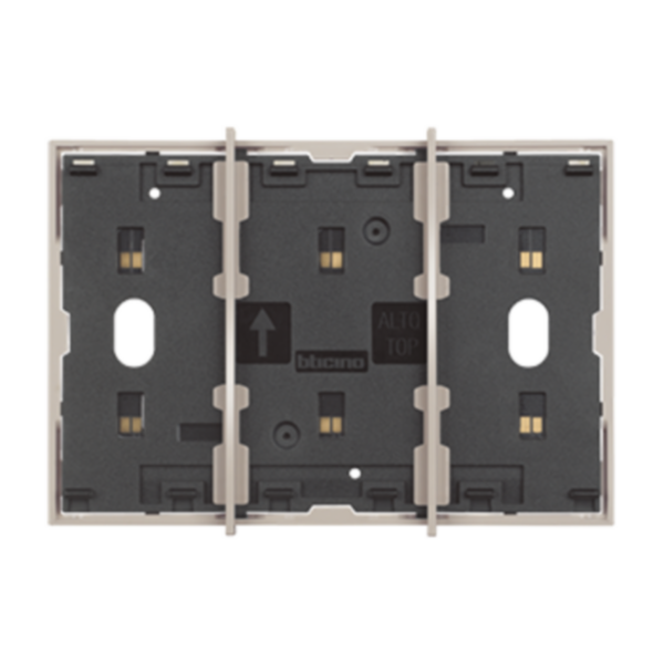 Electrified frame for the installation of up to 3 digital controls - Sand.