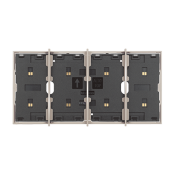 Electrified frame for the installation of up to 4 digital controls. Sand