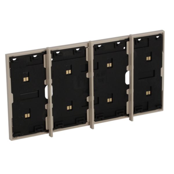 Electrified frame for the installation of up to 4 digital controls. Sand