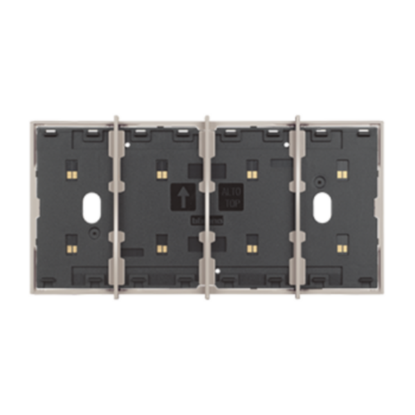Electrified framefor the installation of up to 4 digital controls. Sand.