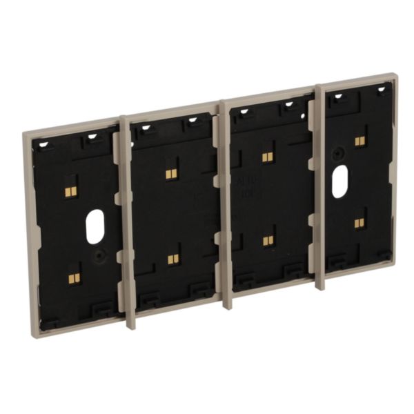 Electrified framefor the installation of up to 4 digital controls. Sand.
