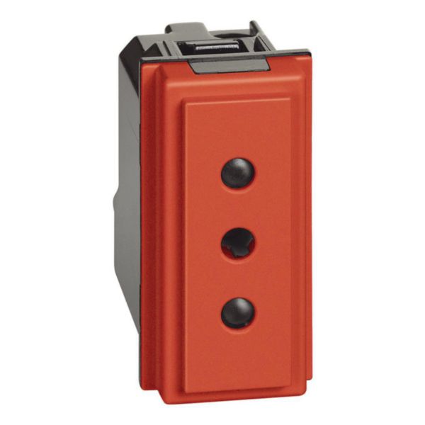 2 P+E 10 A , 250 Vac socket - centre distance 19 mm