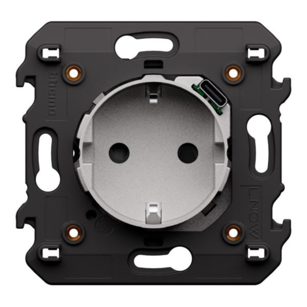 German standard electric socket with integrated USB charger. 