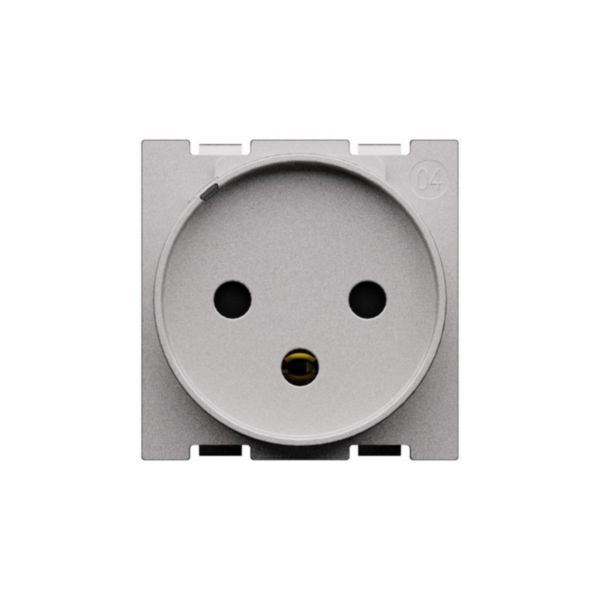 Israeli standard sockets 2 P+E 10/16 A 250 Va.c. socket - 2 modules. Steel