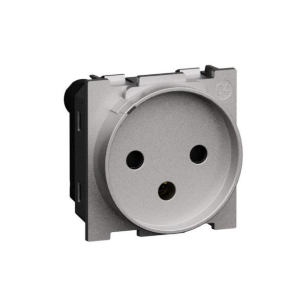 Israeli standard sockets 2 P+E 10/16 A 250 Va.c. socket - 2 modules. Steel