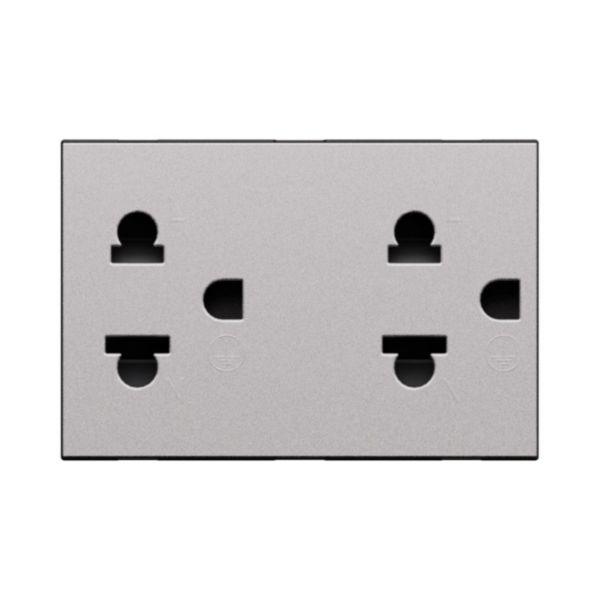 Euro american standard 2 P+E 16 A - 127/250 VA universal duplex socket