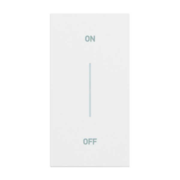 Lightable cover, 2 modules - ON/OFF symbol. For devices item K4672M2L and item K4652M2. White