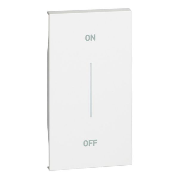 Lightable cover, 2 modules - ON/OFF symbol. For devices item K4672M2L and item K4652M2. White