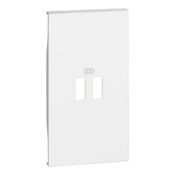 Covers for 2-module USB chargers. For items K4285C2, K4286C2, K4287C4
