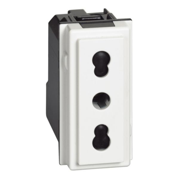 Italian standard socket 2P+E 16 A 250 Vac - center distance 19 mm and 26 mm