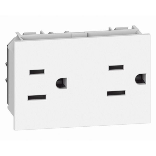 American standard 2 P+E 15 A 127/250 Vac universal duplexsocket