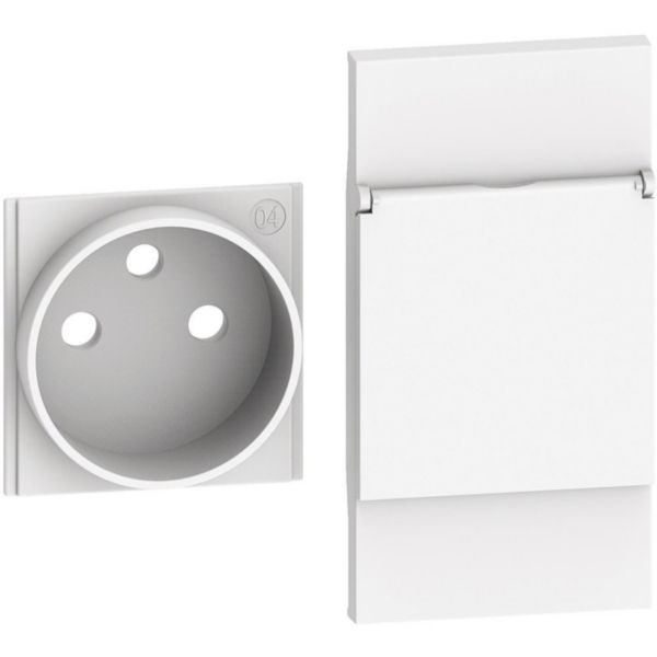 Covers with flap + top for French-Belgium standard socket item K4142A