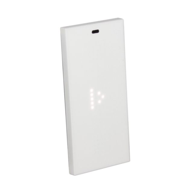 Full control. Touch digital control for the management of one to three functions  - 1 module. White