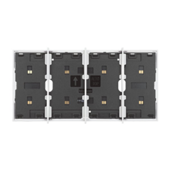 Electrified frame for the installation of up to 4 digital controls. White.