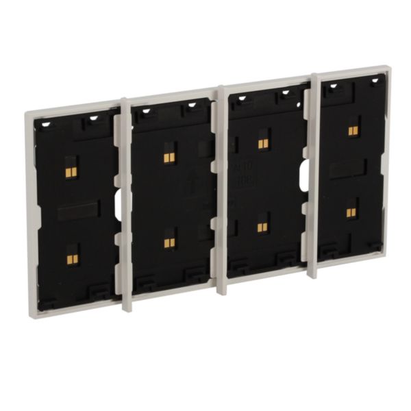Electrified frame for the installation of up to 4 digital controls. White.