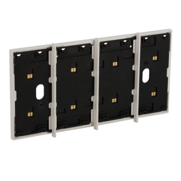 Electrified framefor the installation of up to 4 digital controls. White.