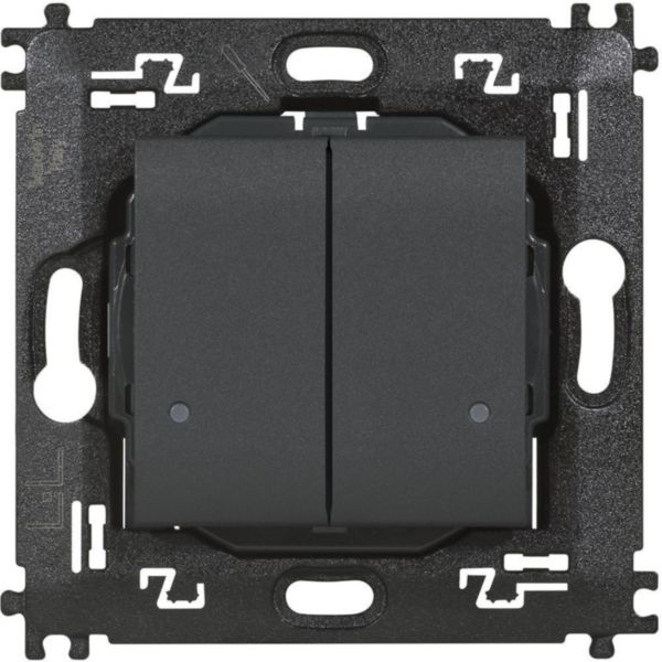 Double wireless Light switch with 2 buttons to control 2 different connected devices for Lights.