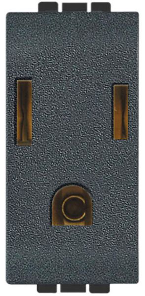 Socket 2 P+E 15 A 127/250 Vac American standard