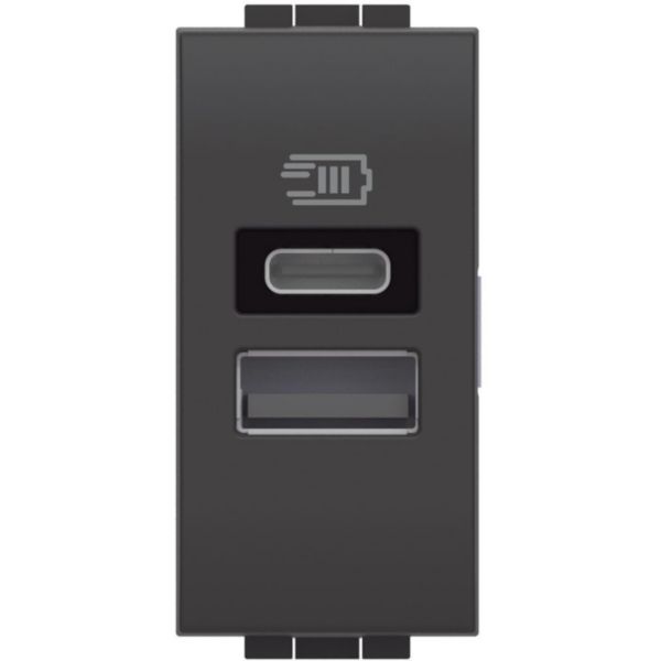 7 Vdc type A and C USB charger for 1 device up to 3A or 2 devices up to 1.5A