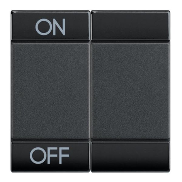 Key cover for 2 functions with screen printing ON OFF