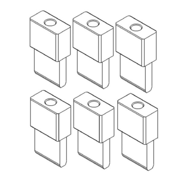 Kit of connection terminals for M4 630 3P plug-in/draw-out version (packaging 6 pieces)