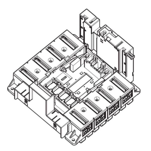Base 3P with front terminals for M5 1600 draw-out version