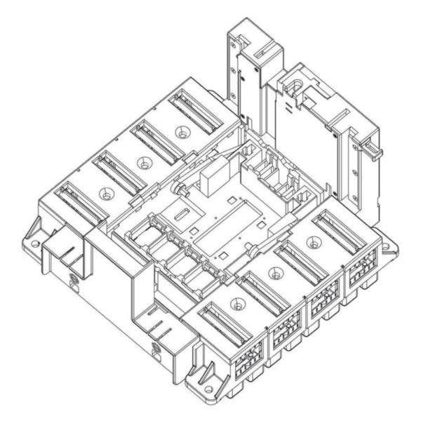 Base 4P with rear terminals for M5 1600 draw-out version