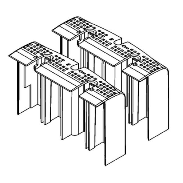 Lowered terminal shields for M1 160 in 4P version for installation on TIFAST system