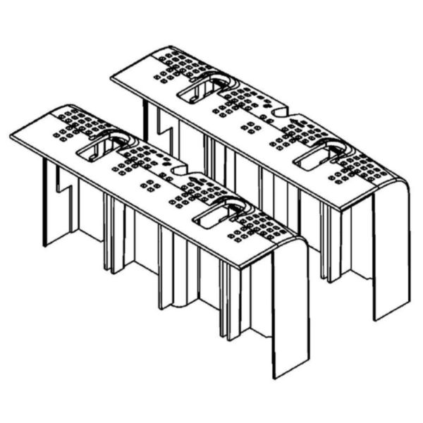 Lowered terminal shields for M2 250 in 4P version for installation on TIFAST system