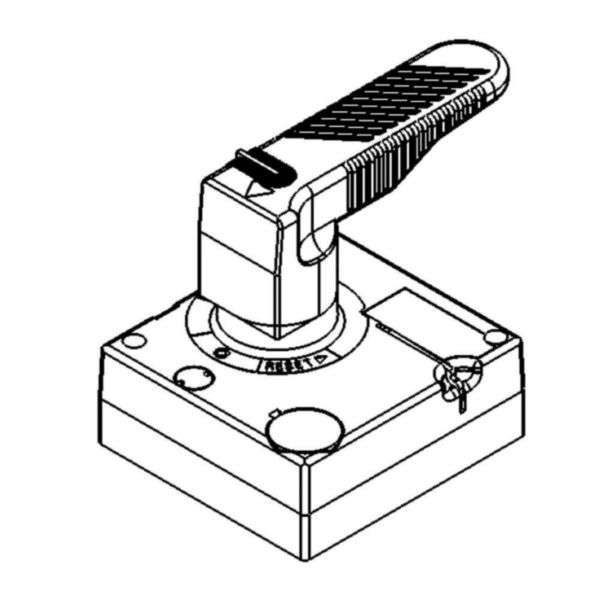 Emergency rotary handle (direct) for M4 630 (yellow/red)