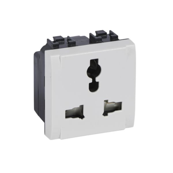 Socket 2 P+T 5/6/10/13 A 127/250 Vac - multistandard - 2 modules