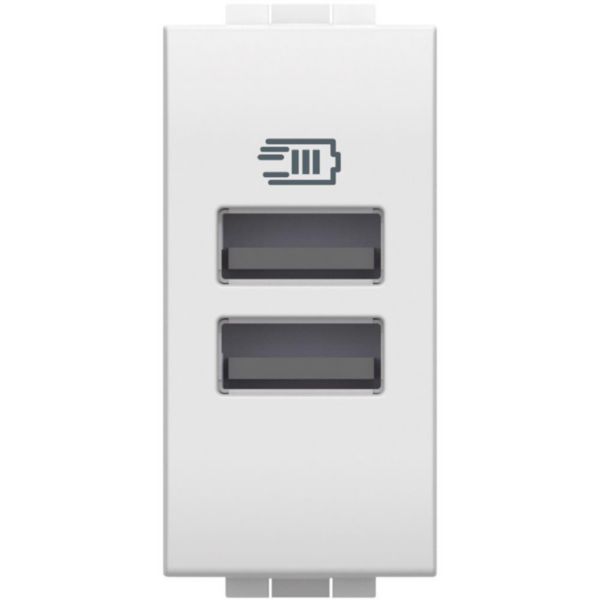 5 Vdc USB charger (with 2 USB sockets) for 1 device  up to 3A or 2 devices up to 1500 mA