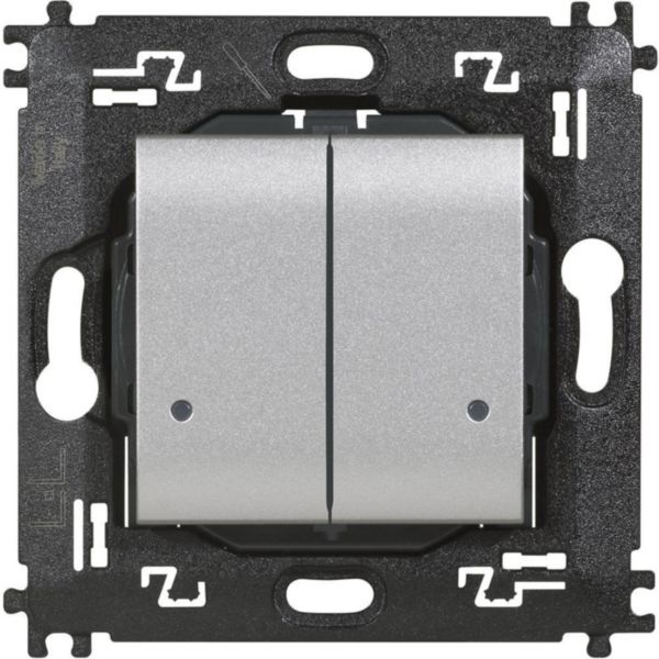 Double wireless Light switch with 2 buttons to control 2 different connected devices for Lights.
