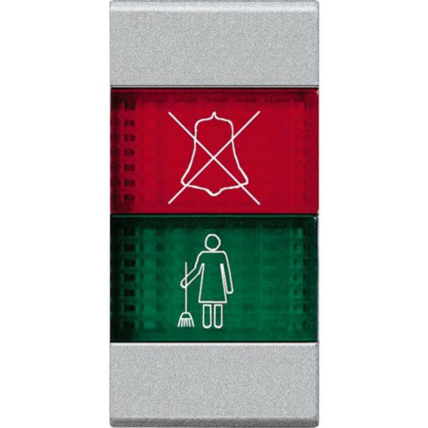 Lamp carrier for outdoor signalization, with double optical Light not disturb and "make up the room"
