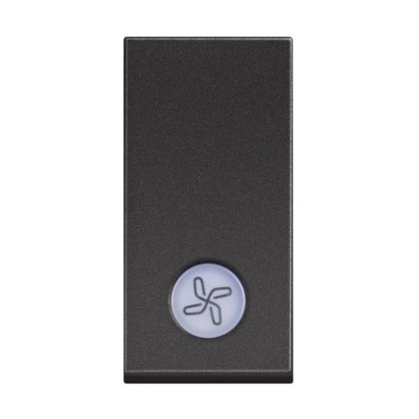 One-way switch 1P 10 AX - 250 Vac - lightable - fan symbol