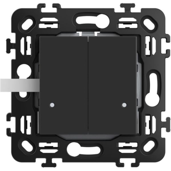 Wireless Light switch. It is equipped with two buttons to control two different connected devices