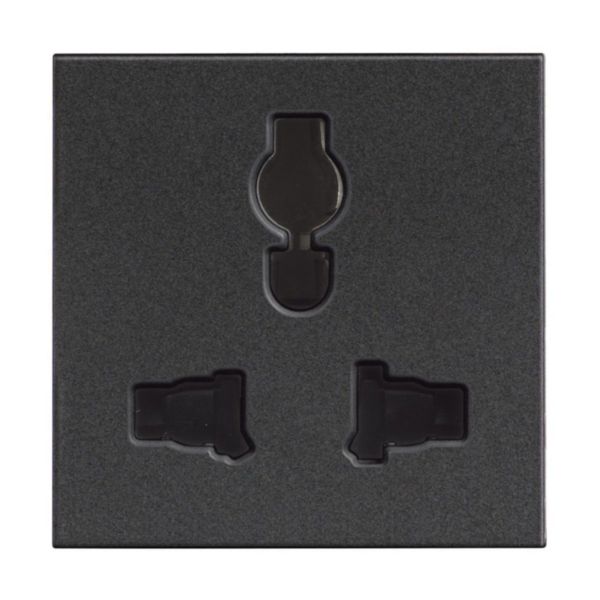 Multistandard socket 2P+E 5/6/10/13 A 250 Vac and 127 Vac