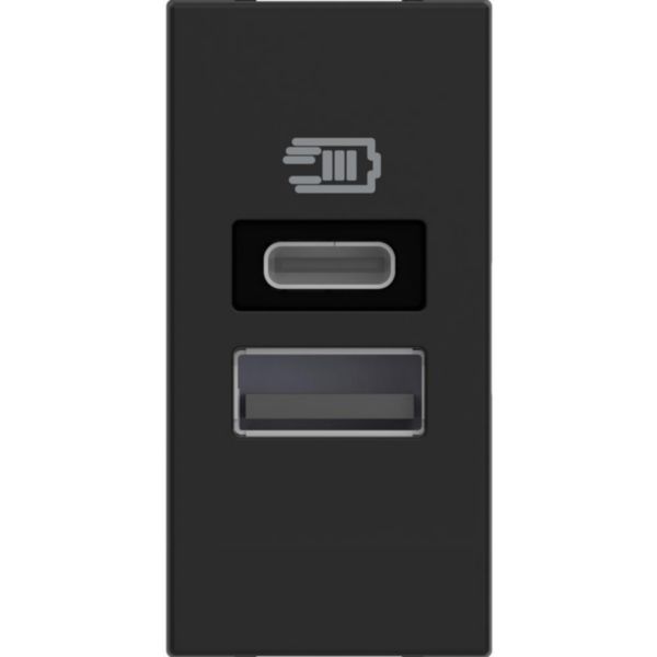 USB charger with 2 type A and C ports - 15W (3A)