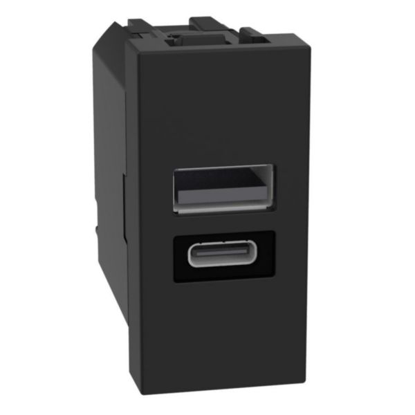 USB charger with 2 type A and C ports - 20W