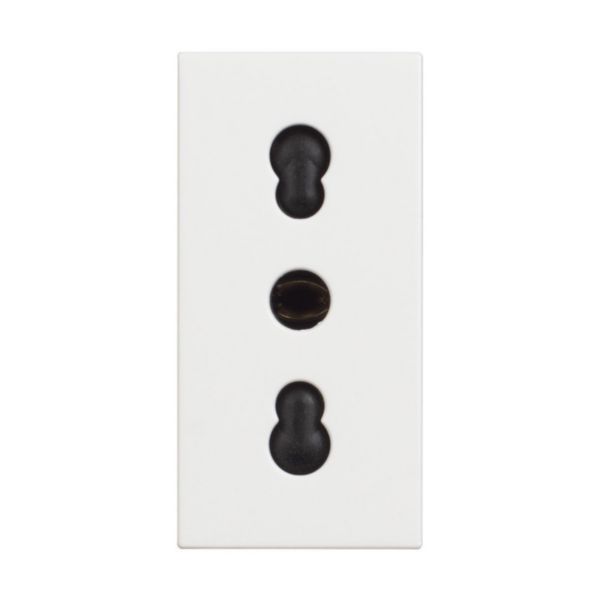 Italian standard socket 2P+E 16 A 250 Vac - center distance 19 mm and 26 mm