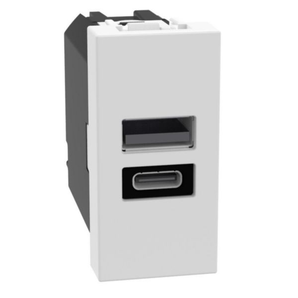USB charger with 2 type A and C ports - 20W