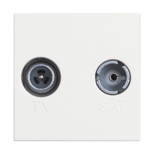 TV socket terminal demixed coaxial socket -10dB attenuation, for centralized TV systems