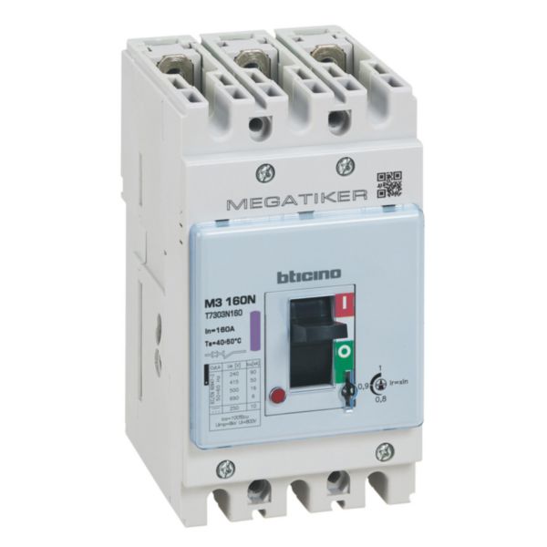 M3 160N - thermal-magnetic Mccb 3P - Icu= 50kA - In= 160A