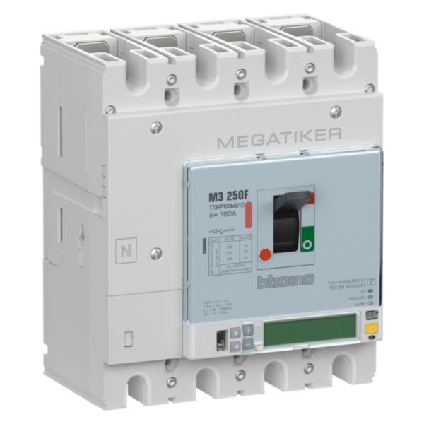 MEGATIKER Mccb M3 250F electronic and measure and differential protection 4P - 160A - 36kA