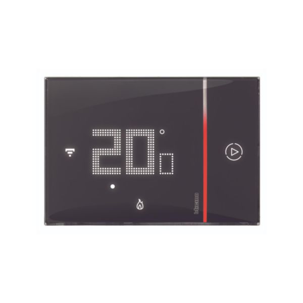 Smarther with Netatmo connected thermostat - Black finish & flush mounting version
