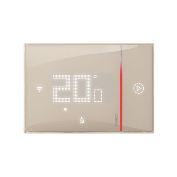 Smarther with Netatmo connected thermostat - sand finish & flush mounting version