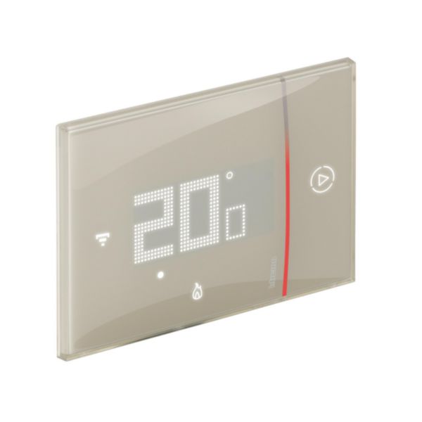 Smarther with Netatmo connected thermostat - sand finish & flush mounting version